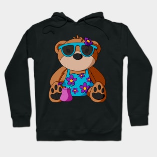 Hawaiian Vacation Girl Teddy Bear Hoodie